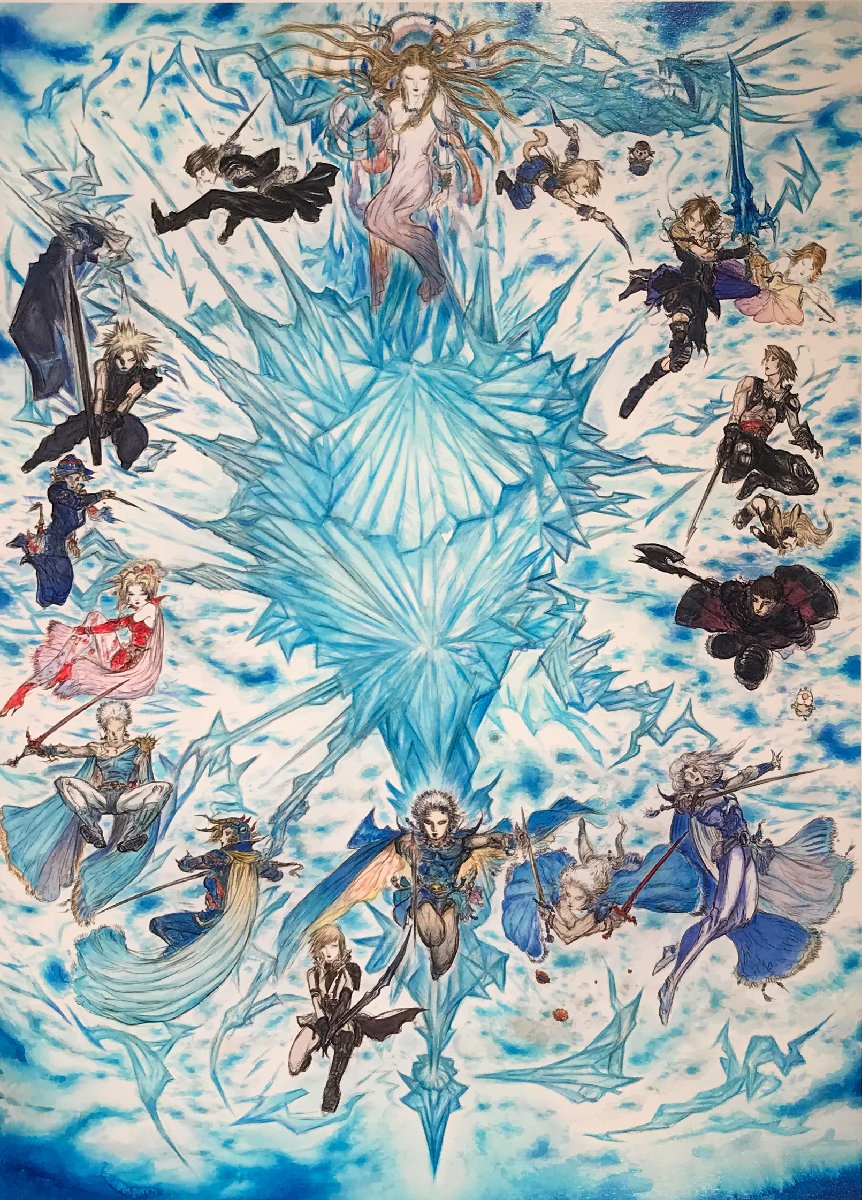 【値下げ】【FF15】天野喜考 版画 「Night」保証書あり美品 値下げ】【FF15】天野喜考 版画 「Night」保証書あり美品