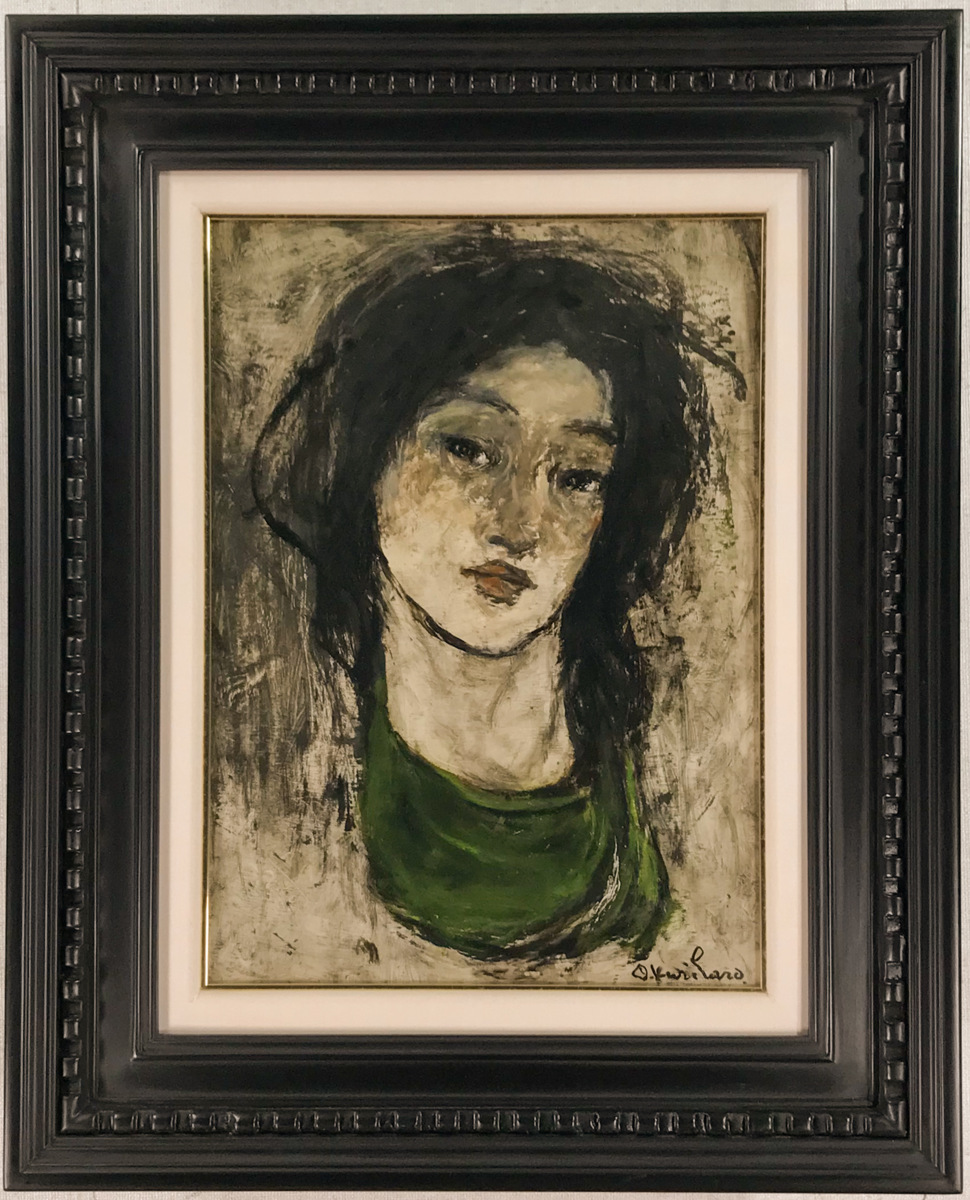 栗原一郎(1939-2020)○油彩4号『かお』三越扱作品○立軌