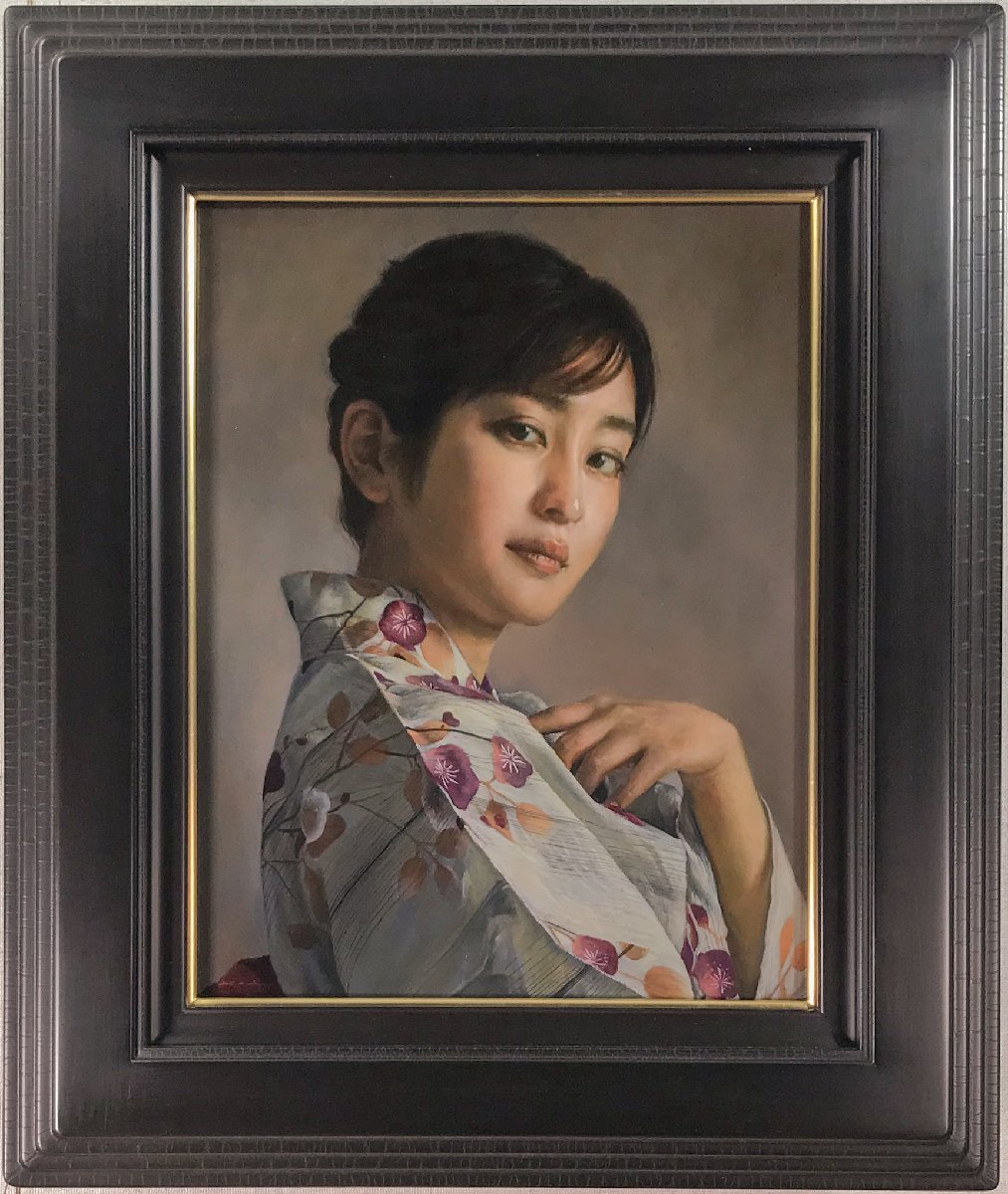 #年代尚美「ばら」油彩画 直筆サイン 直筆サイン 】笹口淳 油彩 画 【 題 奈良 (初夏)】内閣総理大臣賞
