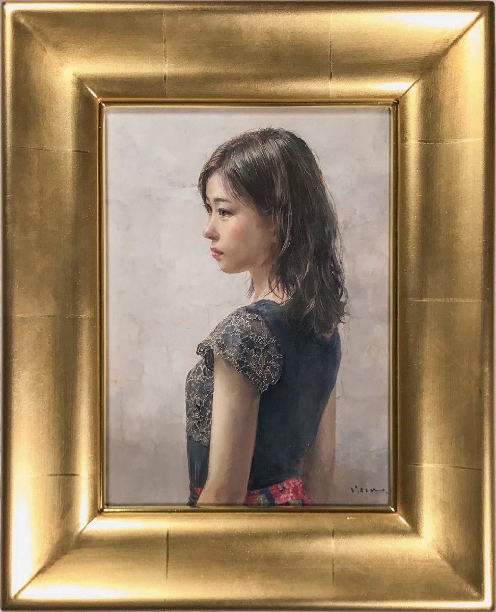 特別出品】木原和敏 デッサン 直筆サイン 真筆 美人画