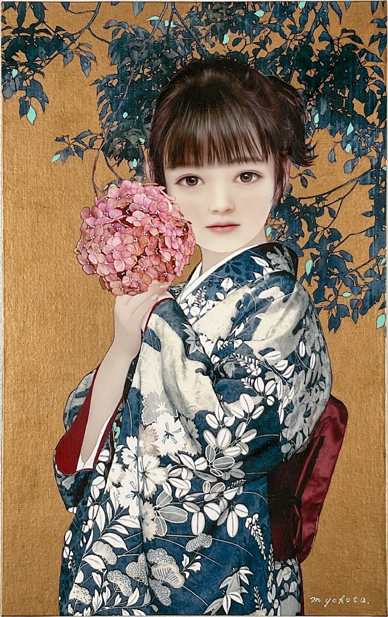 代理出品】横田美晴(1961-)○現代美人画15号『待宵』画集掲載