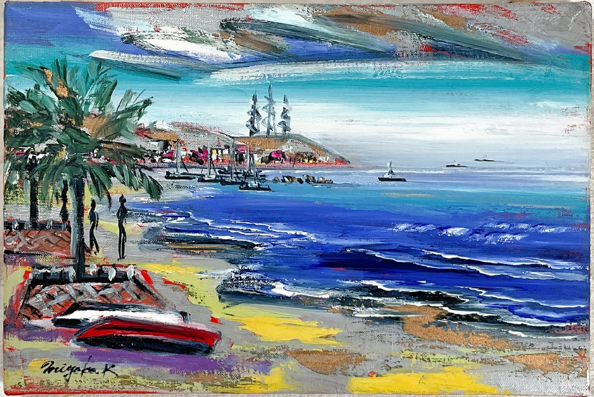 川島見依子(1959-2004/百貨店で超人気だった夭折の画家)○油彩6号『海